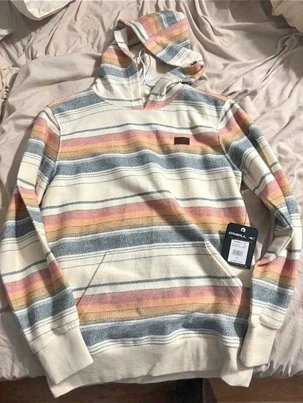 O'Neill Bavaro Pullover Hoodie Striped Multicolor Youth Medium